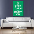 Keep Clam and Carry on Green Word Arts